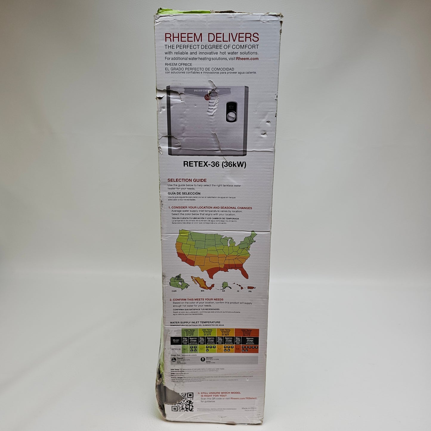 New RHEEM RETEX-36 Tankless Water Heater/Boiler