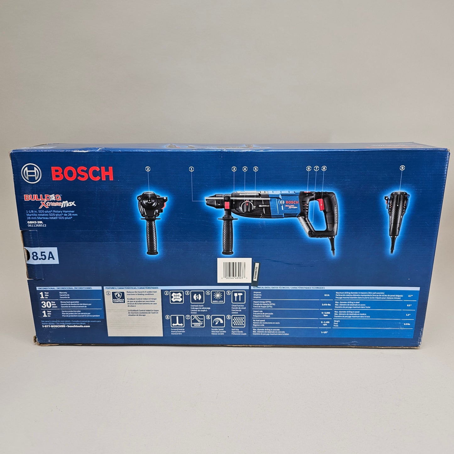 New Bosch GBH2-28L 1-1/8" SDS-Plus Rotary Hammer