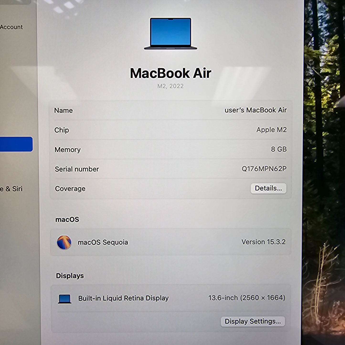 2022 Apple MacBook Air 13.6" M2 8C GPU 3.5GHz 8GB RAM 1TB SSD A2681