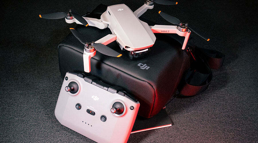 DJI drone displayed for resale at PayMore Reston