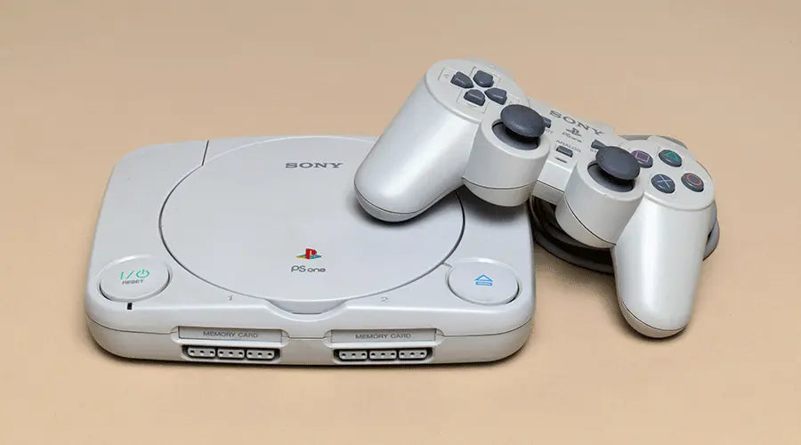 Classic gaming consoles, including Nintendo 64 and PlayStation 2, are on display