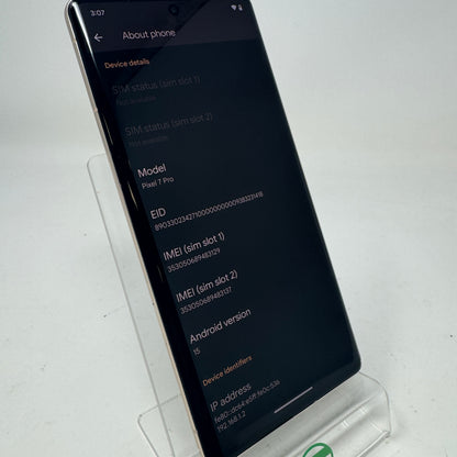 Unlocked Google Pixel 7 Pro 128GB Hazel GE2AE