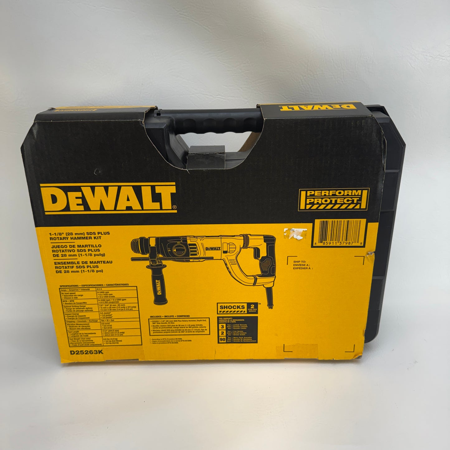 New DeWalt D25263K Rotary Hammer Kit