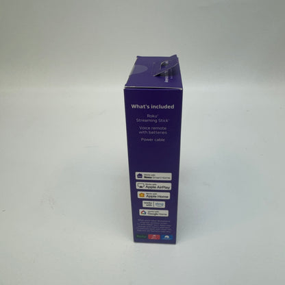 New Roku HD Streaming Stick Streaming Media Device Black 3840RW
