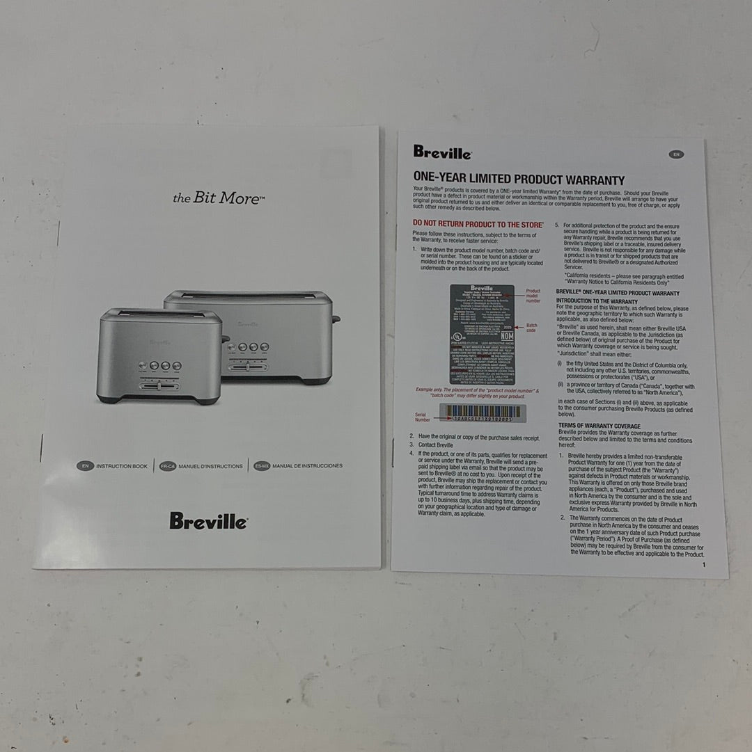 Breville the A Bit More 2Slice Stainless Steel Toaster BTA720XL