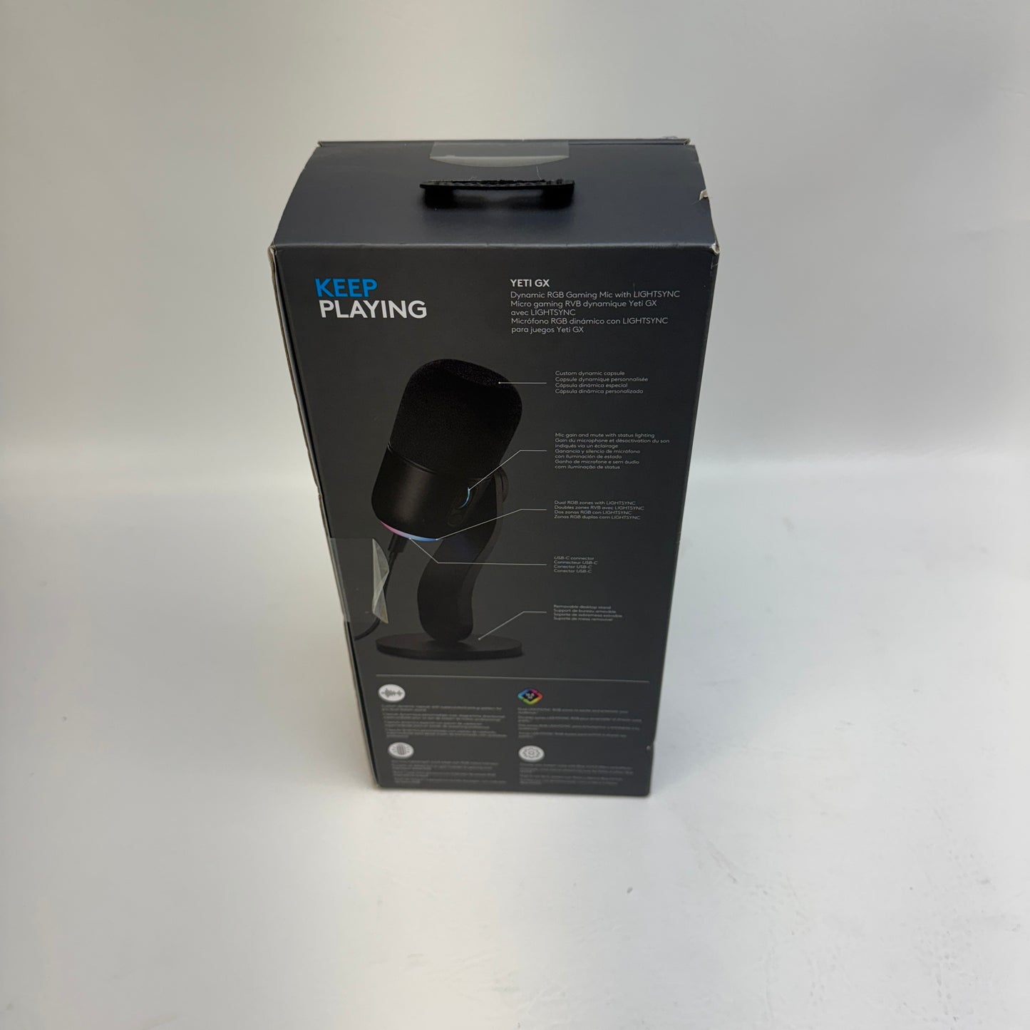 New Logitech Yeti GX 60HZ-18.5kHZ Gaming Microphone A00185