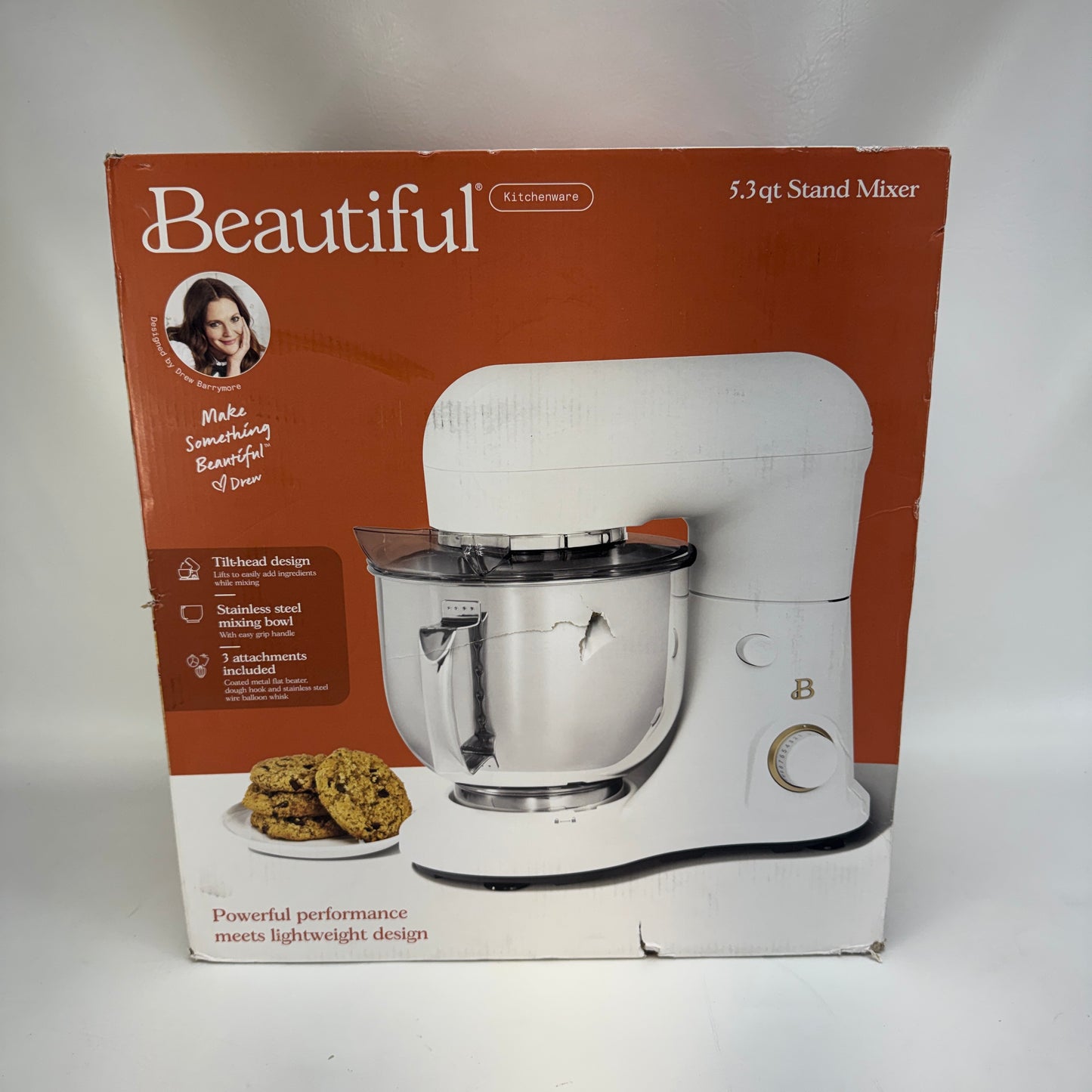 New Beautiful 5.3 Qt Stand Mixer by Drew Barrymore Mixer YM-611B