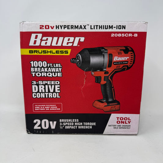 Bauer 20V 1/2" Brushless Cordless High Torque Impact Wrench 2085CR-B