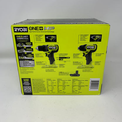 New Ryobi PSBCK102K2 18V Compact Brushless 2-Tool Combo Kit