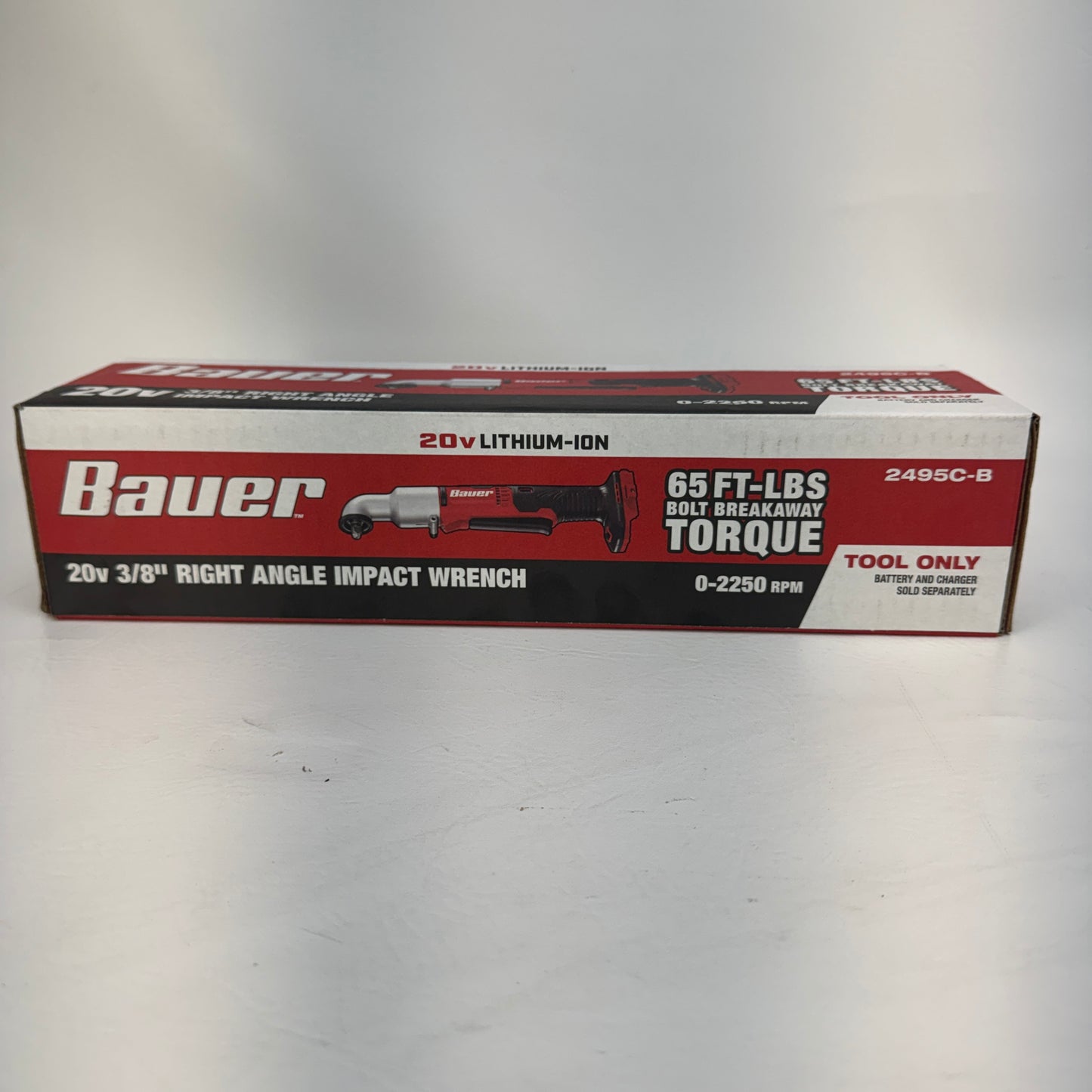 New Bauer 2495C-B 20V Right Angle Impact Wrench
