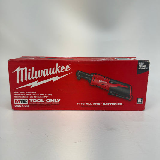 New Milwaukee 2457-20 M12 12V 3/8 Ratchet