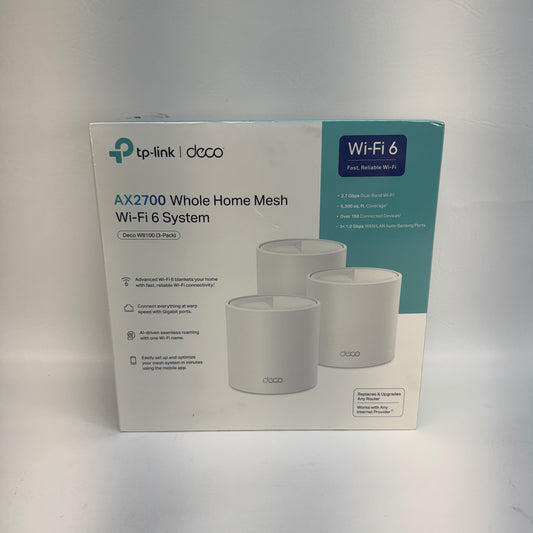 New TP-Link AX2700 Whole Home Mesh Wi-Fi 6 System Mesh WiFi 6 System DECO W8100