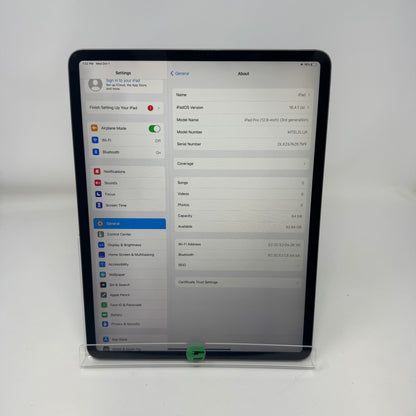 WiFi Only Apple iPad Pro 12.9" 3rd Gen 64GB Space gray MTEL2LL/A