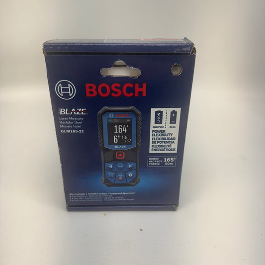 New Bosch GLM165-22 Laser Measure 0601072S12