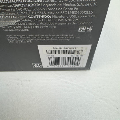 New Logitech Yeti GX 60HZ-18.5kHZ Gaming Microphone A00185