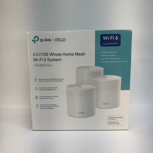 New TP-Link AX2700 Whole Home Mesh Wi-Fi 6 System Mesh WiFi 6 System DECO W8100