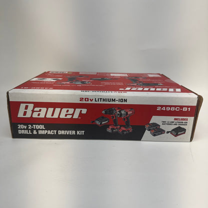 New Bauer 2498C-B1 20V Drill and Impact Driver