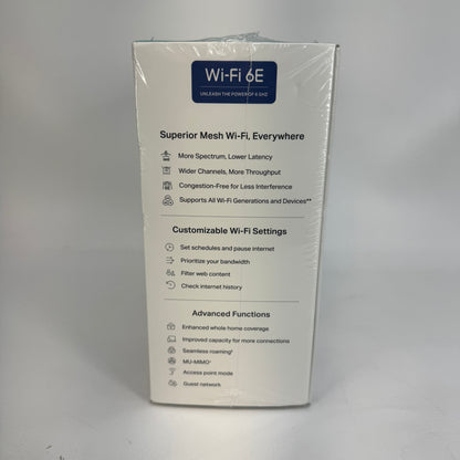 New TP-Link Deco WE10800 Tri Band WiFi 6E AXE5400 Mesh WiFi Router