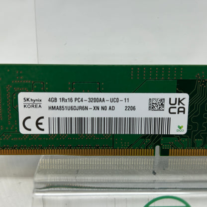 SK Hynix 1Rx16 PC4-3200AA-UC0-11 4GB (4x1GB) RAM DDR4 3200MHz HMA851U6DJR6N-XN
