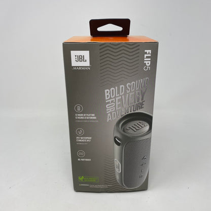 New JBL Flip 5 Portable Waterproof Bluetooth Speaker Gray
