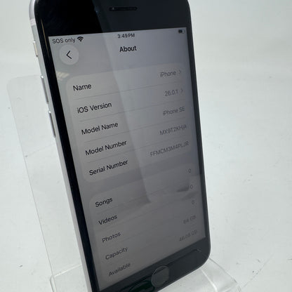 Unlocked Apple iPhone SE 2nd Gen 64GB White MX9T2KH/A