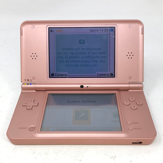 Nintendo DSi XL Handheld Game Console UTL-001 Metallic Rose
