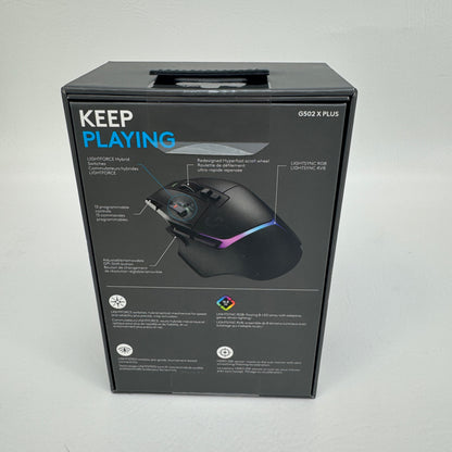 New Logitech G502X Plus Black MR0089 For PC and Mac