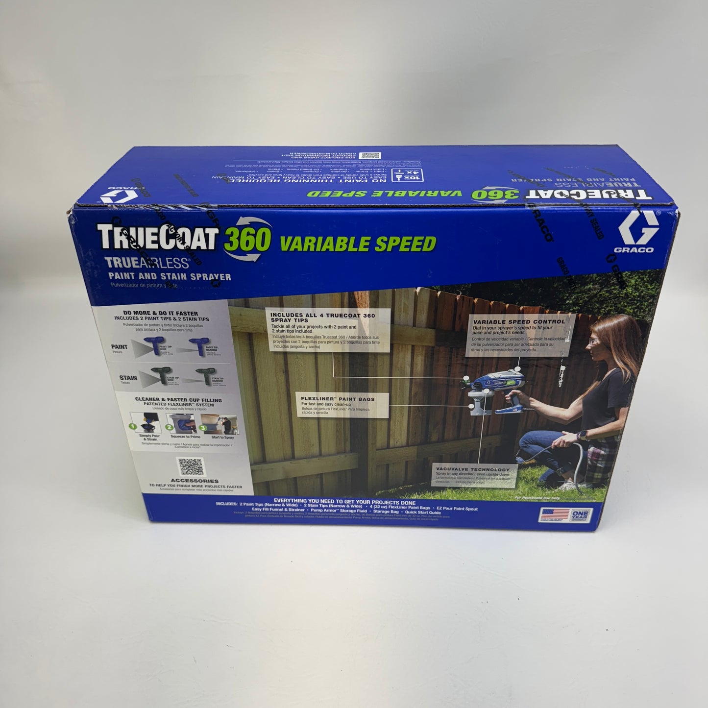 New Graco TRUECOAT 360 VARIABLE SPEED Paint and Stain Sprayer