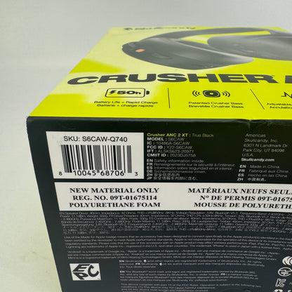 New Skullcandy Crusher ANC 2 XT Active Noise Cancellation Headphones Black 