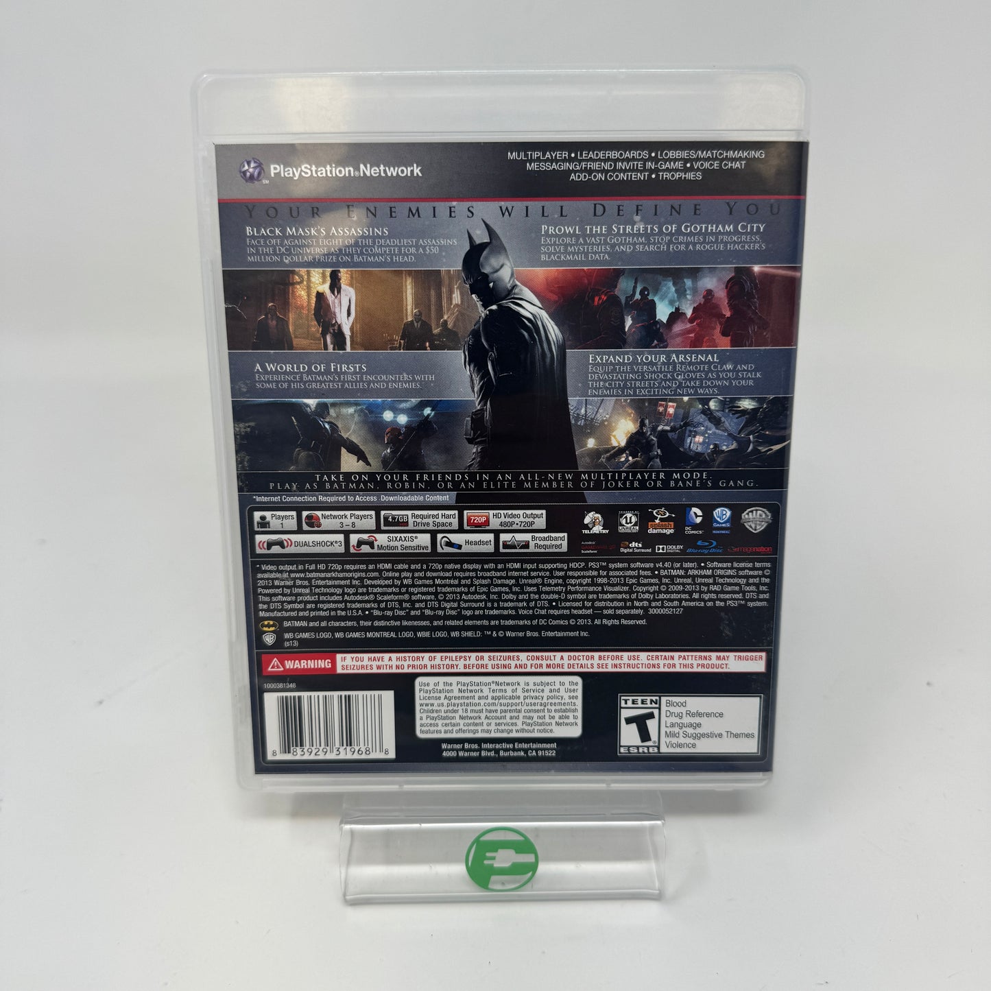 Batman: Arkham Origins (Sony PlayStation 3 PS3, 2013)