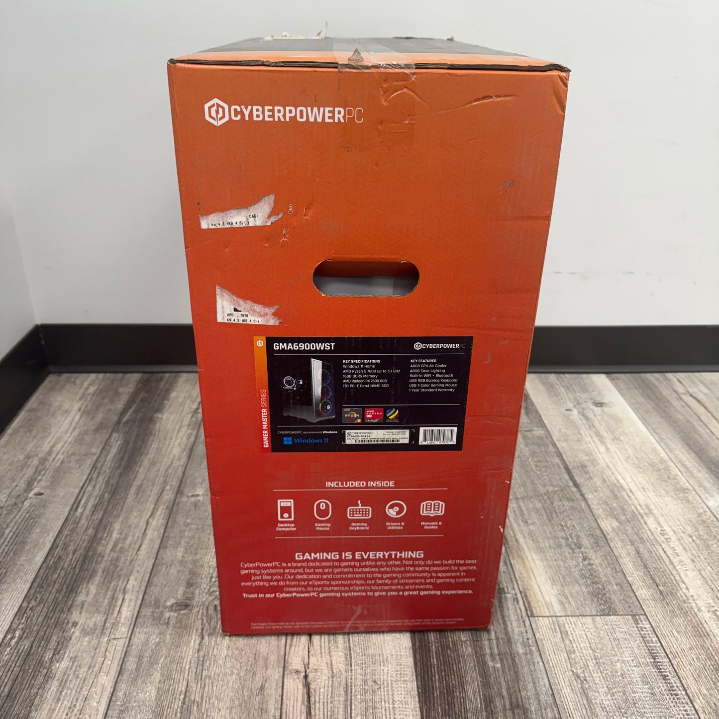 New CyberPower Master Series Ryzen 5 7600 3.80GHz 16GB RAM AMD Radeon RX 7600