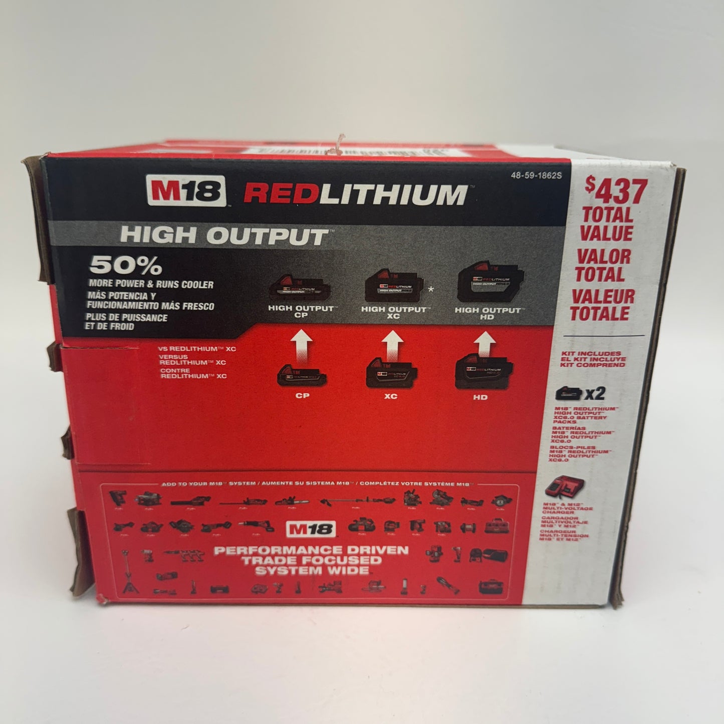 New Milwaukee 48-59-1862S M18 18V Red Lithium XC 5.0 M18