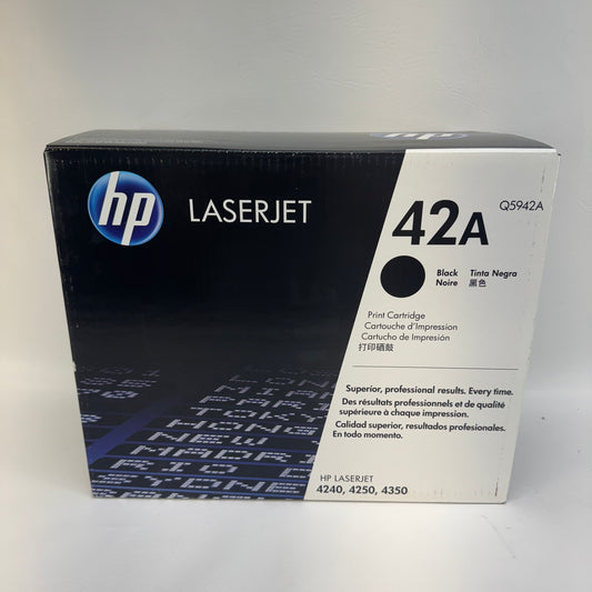 New HP 42A Q5942A Black Print Cartridge