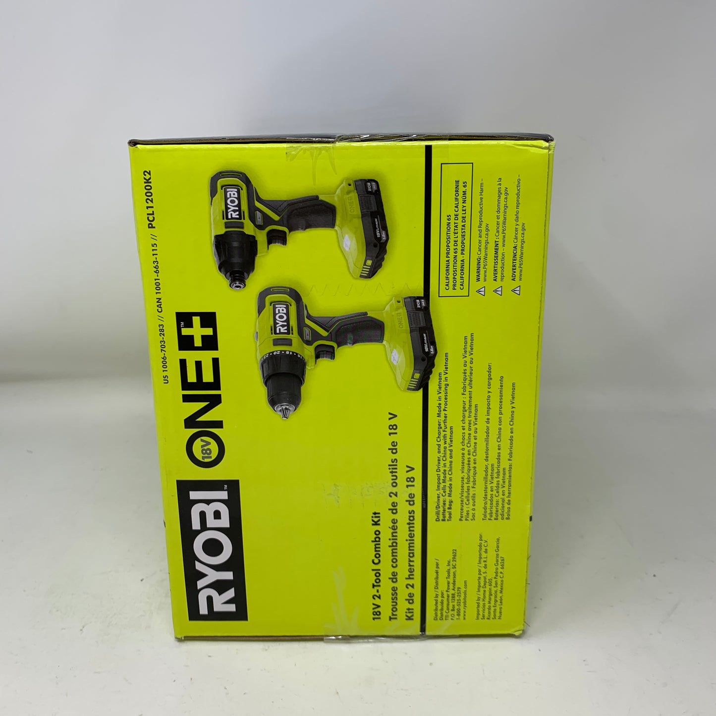 New Ryobi PCL1200K2 18V 2-Tool Combo Kit