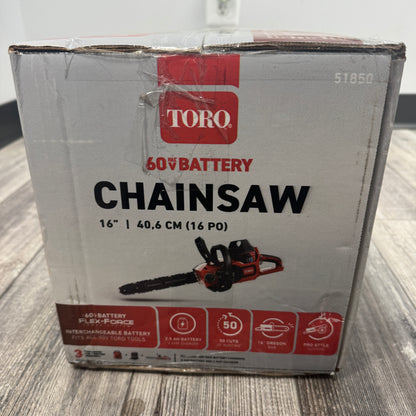 New Toro 51850 60V Cordless Chainsaw