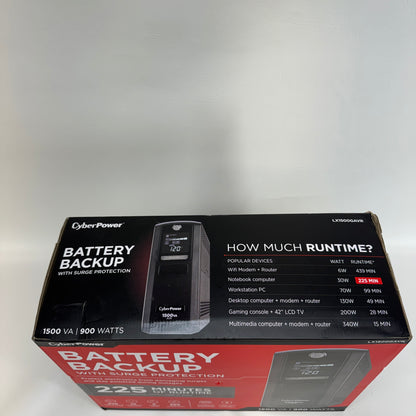 New CyberPower 1500 VA Battery Backup LX1500GAVR