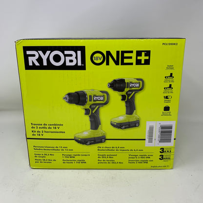 New Ryobi PCL1200K2 18V 2-Tool Combo Kit