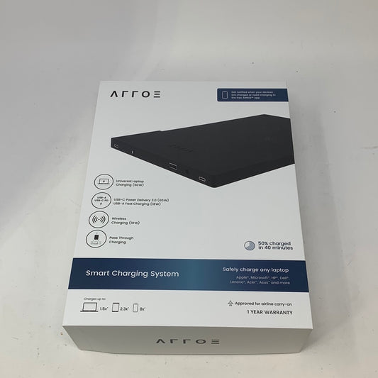 New Arroe Smart System Laptop Charger AR-LAE-001-001-BLK-ENG