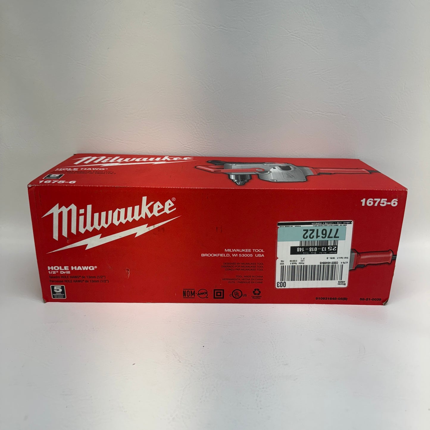 New Milwaukee 1675-6 1/2 Hole Hawg