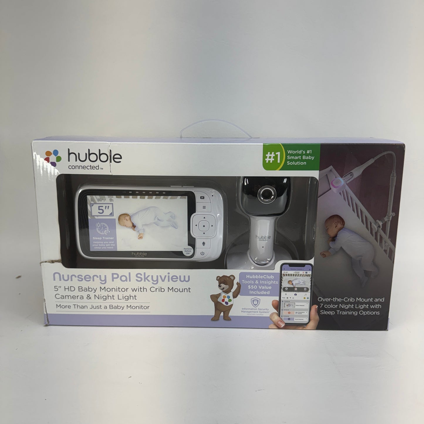 New Hubble Nursery Pal Skyview Baby Monitor HCSNPSKYWB