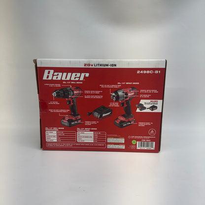 New Bauer 2498C-B1 20V Drill and Impact Driver