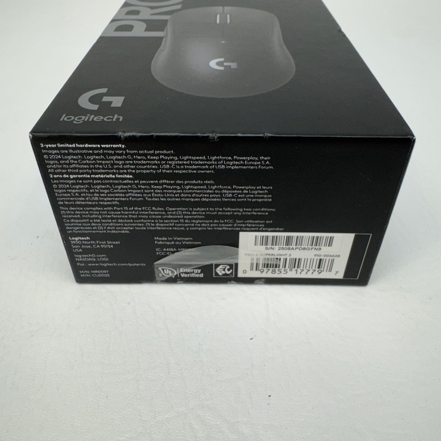 New Logitech Pro X Superlight 2 Computer Mouse 910-006628