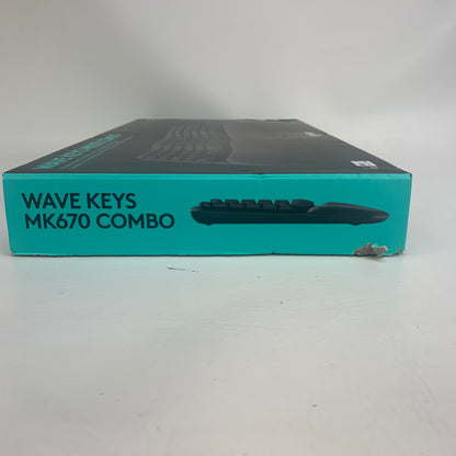 New Logitech Wave Keys MK670 Combo Keyboard and Mouse Combo