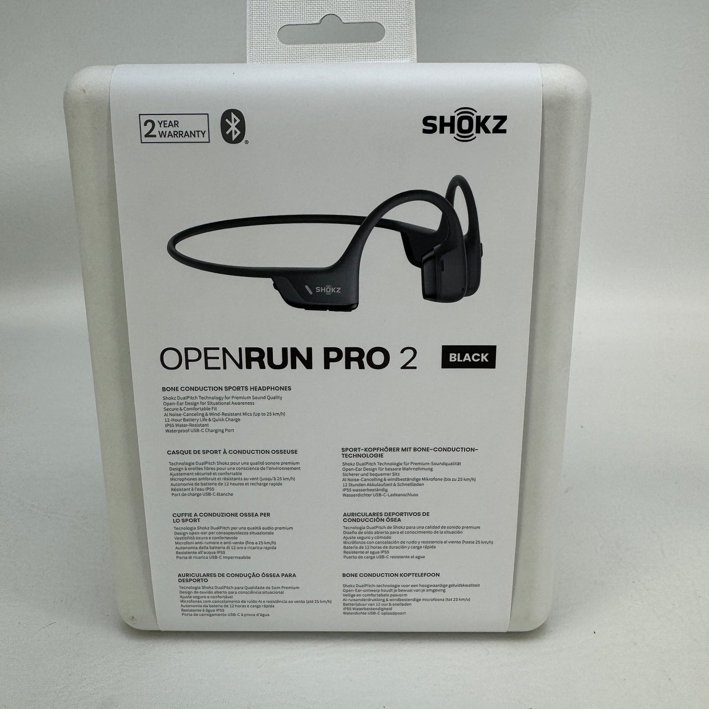 New Shokz OpenRun Pro 2 Bone Conduction Wireless Headphones Black S820