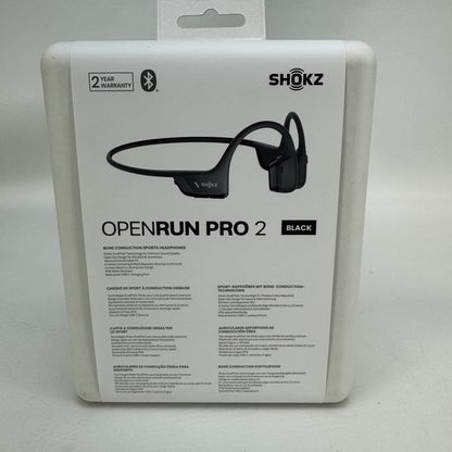 New Shokz OpenRun Pro 2 Bone Conduction Wireless Headphones Black S820