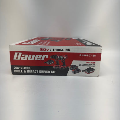 New Bauer 2498C-B1 20V Drill and Impact Driver