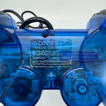 Sony PlayStation 2 PS2 DualShock 2 Wired Controller Clear Blue  SCPH-10010