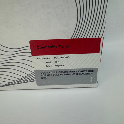 New Lexmark PGC792X2MG Magenta Toner Cartridge Replacements