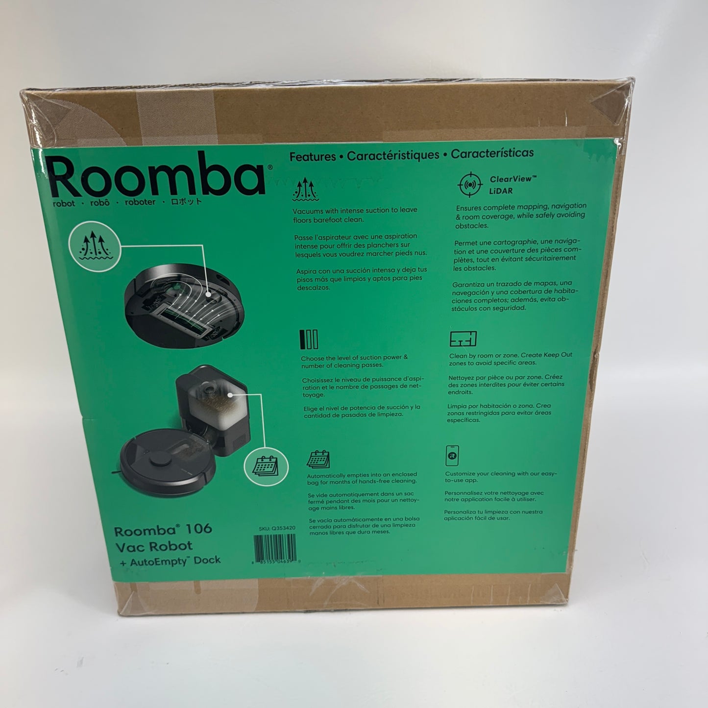 New iRobot Roomba 106 Vac Robot + AutoEmpty Dock Robotic Vacuum Cleaner RCC-Y2