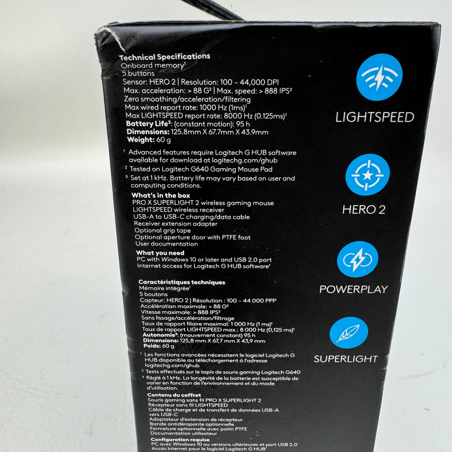 New Logitech Pro X Superlight 2 Computer Mouse 910-006628